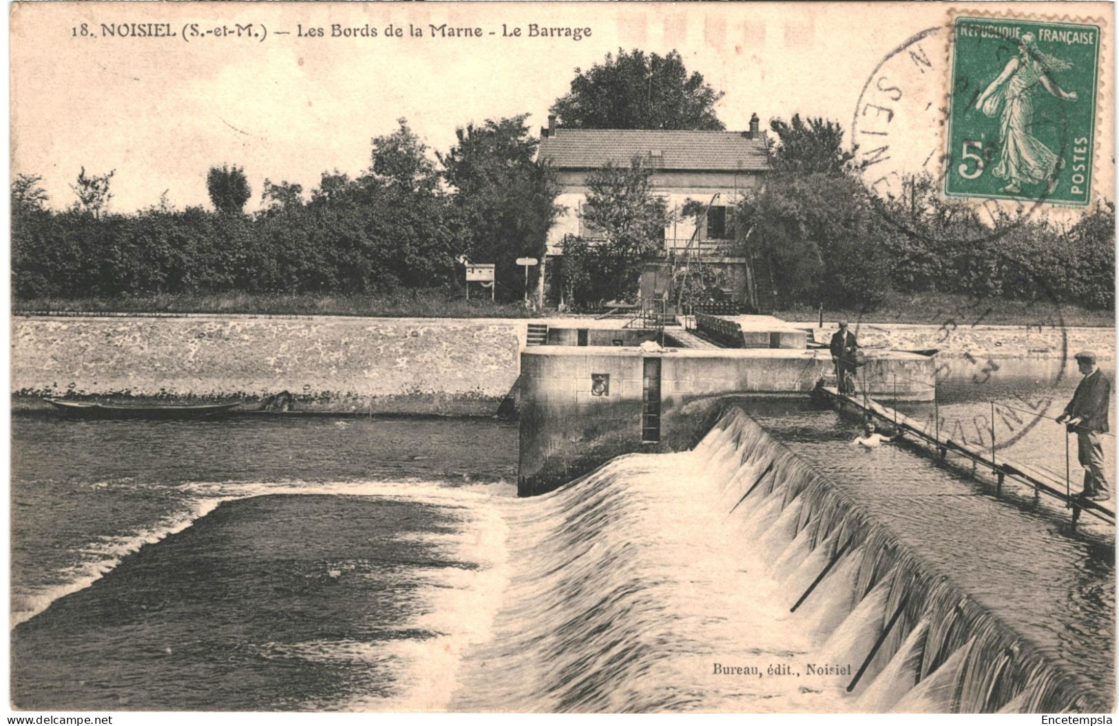 CPA Carte postale France Noisiel Bords de la Marne Le Barrage VM82131