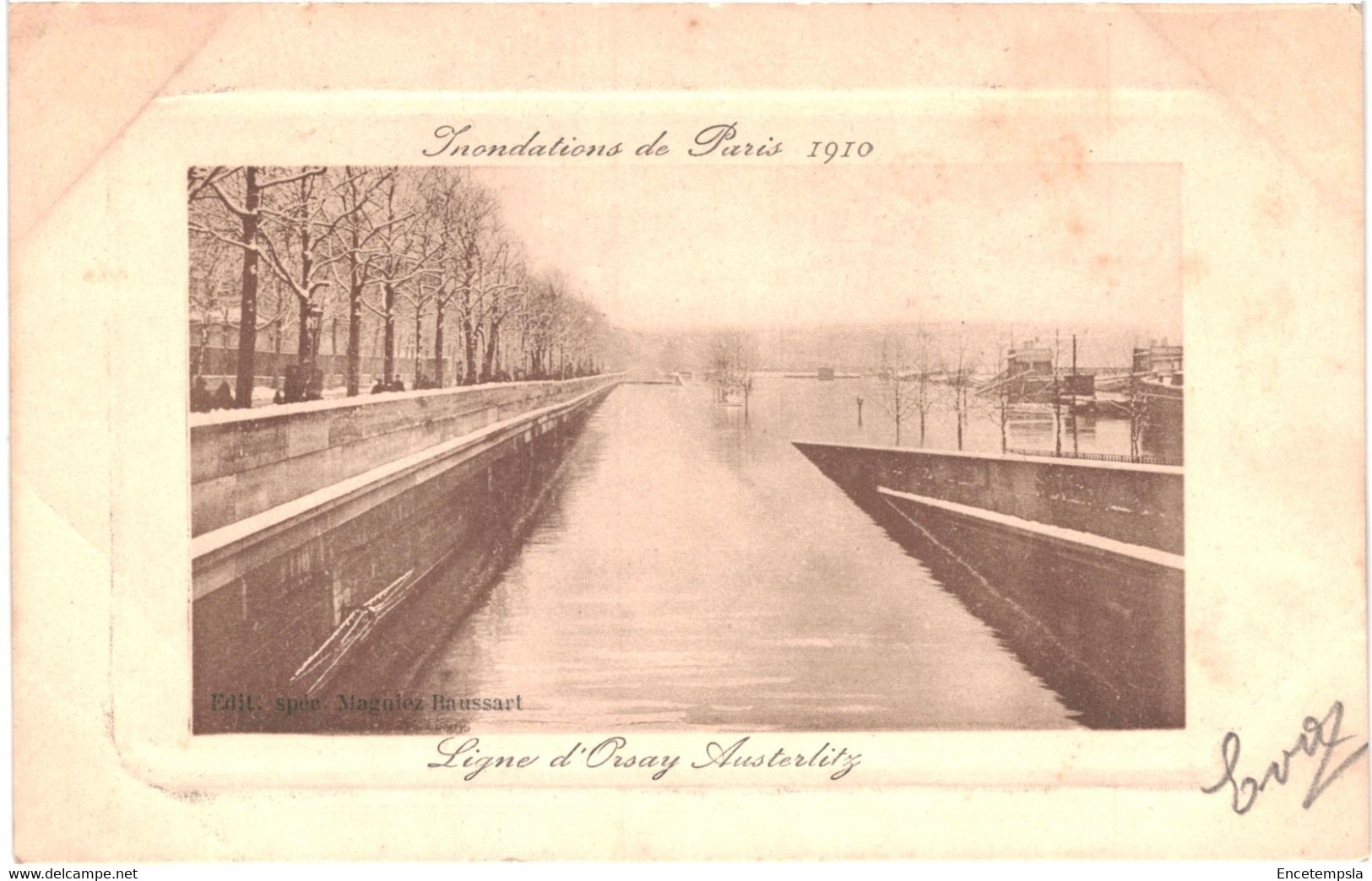 CPA - Carte Postale -France-Paris Inondation de 1910 Ligne d'Orsay Austerlitz  VM47656