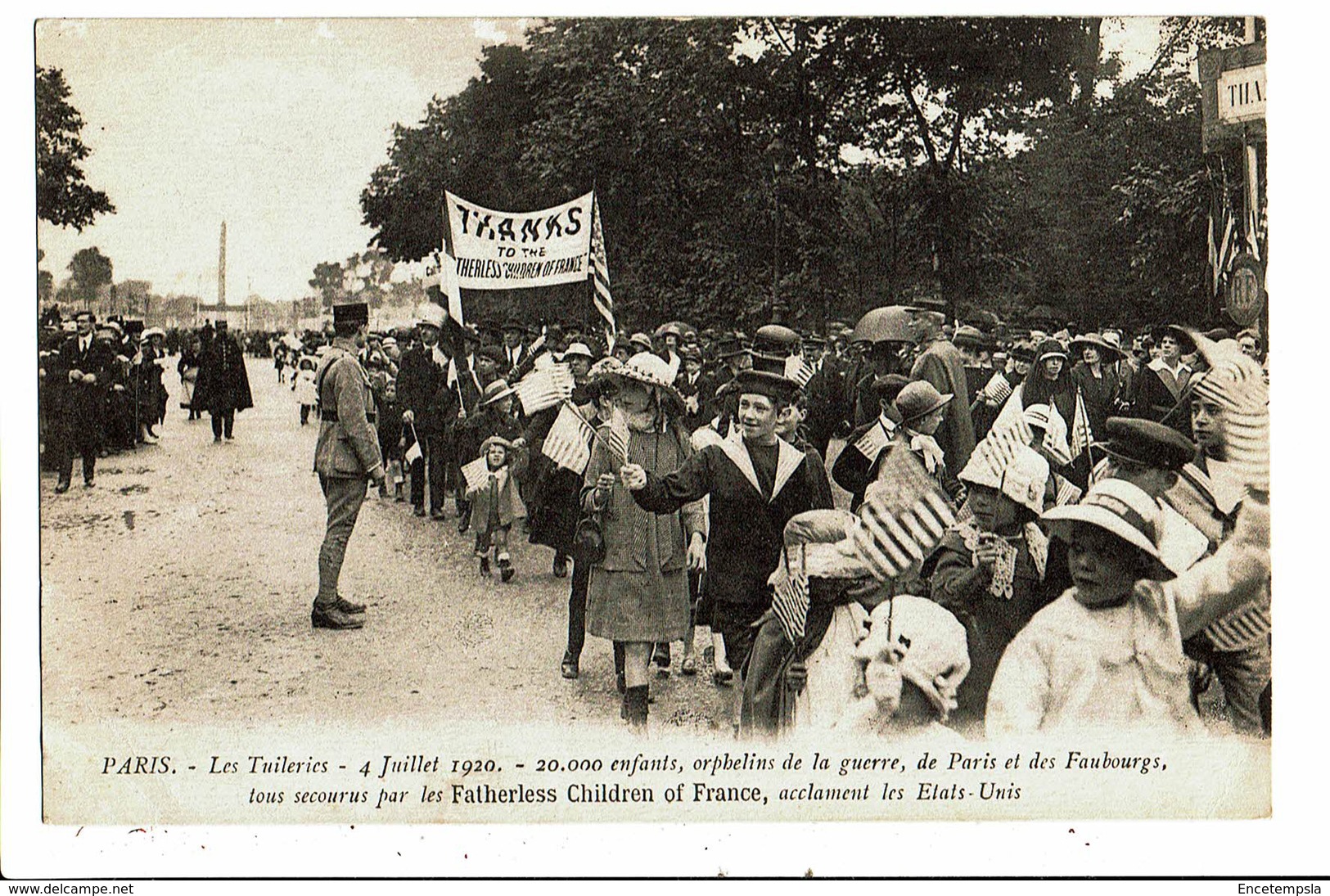 CPA- Carte Postale - FRANCE - Paris-Tuileries-20000 orphelins de guerre -1/07/1920 VM5070