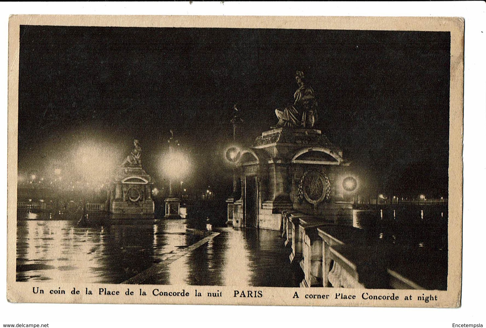 CPA- Carte postale -FRANCE -Paris-Un coin de la Place de la Concorde la Nuit- VM2871