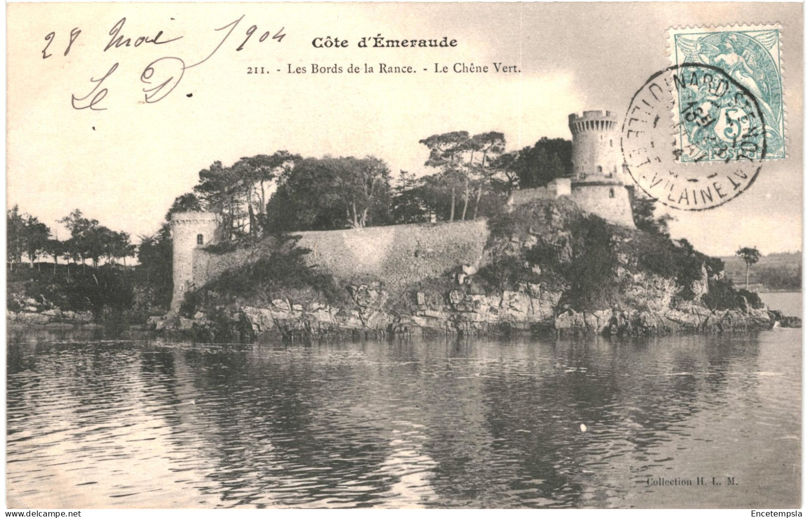 CPA  Carte Postale France  Plouër-sur-Rance Bords de la Rance Chêne vert 1904 VM68880