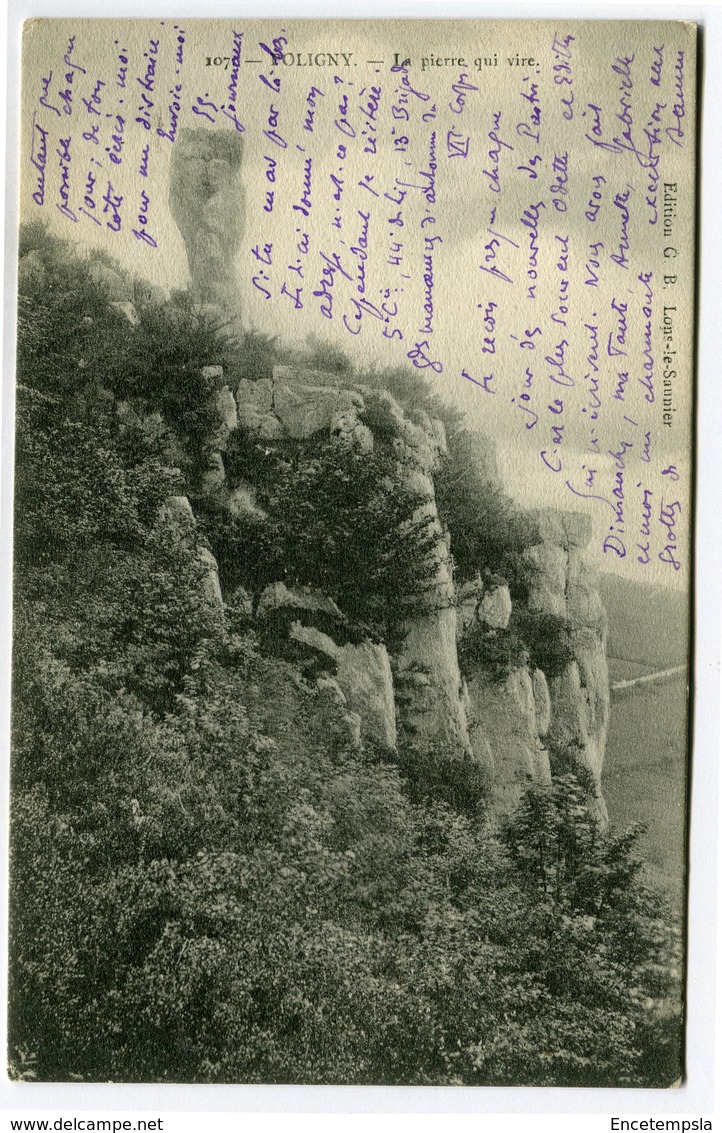 CPA - Carte Postale - France - Poligny - La Pierre qui vire - 1907 ( CP4184 )