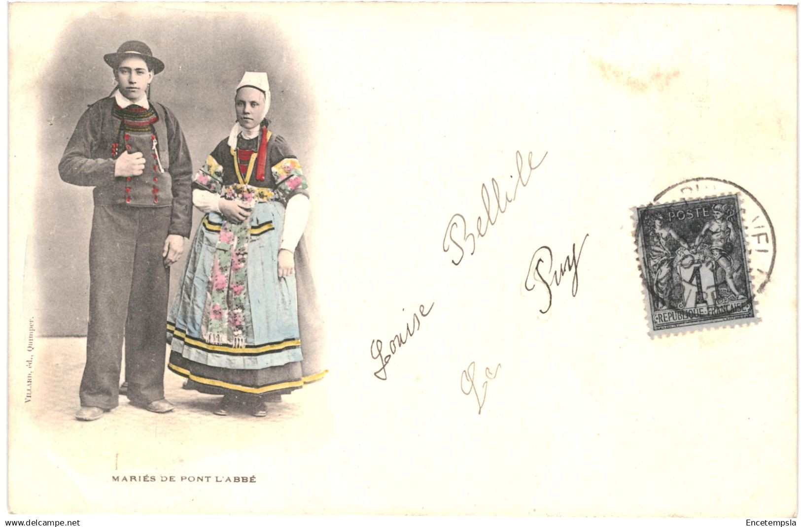 CPA Carte Postale France Pont-l'Abbé  Mariés de Pont-l'Abbé début 1900  VM93072ok