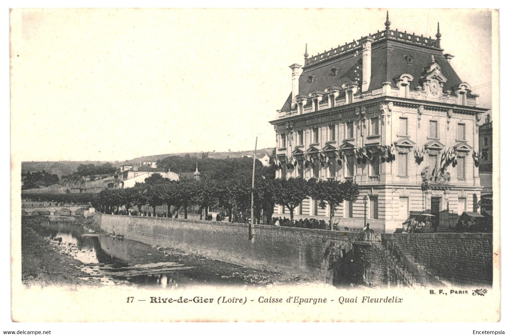 CPA - Carte Postale -France-Rive de Gier- Caisse d'Epargne-Quai Fleurdelix VM35644