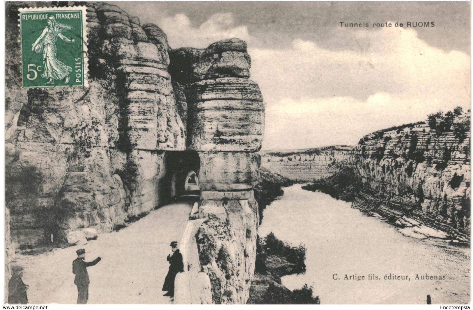 CPA-Carte Postale France Route de Ruoms Tunnels  VM56186