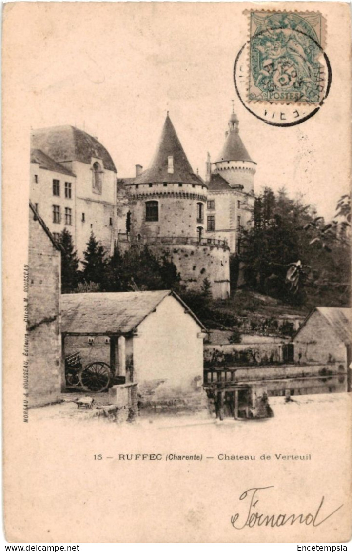 CPA  Carte Postale France Ruffec Château de Verteuil  1905  VM105554