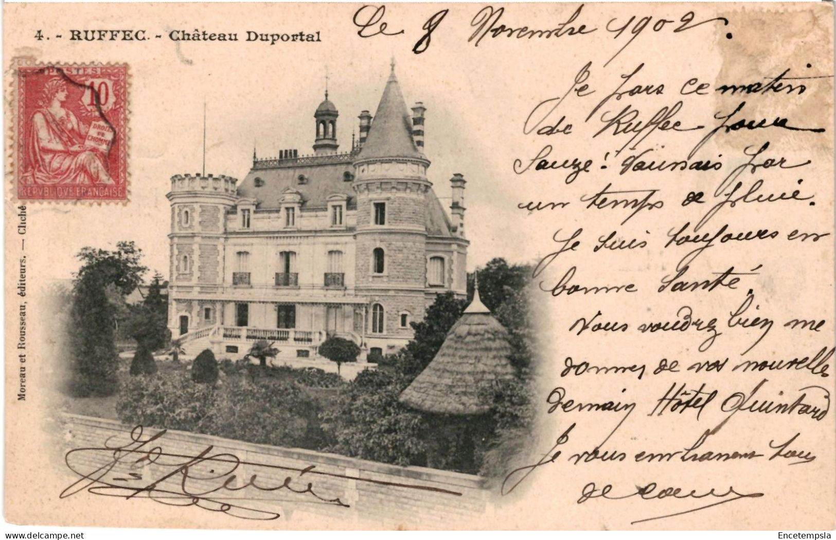 CPA  Carte Postale France  Ruffec Château Duportal 1902  VM105541