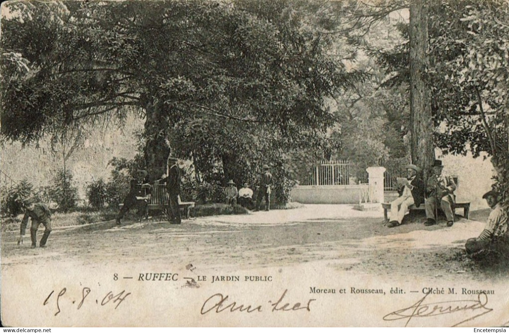 CPA  Carte Postale France  Ruffec Jardin public 1904 VM105730