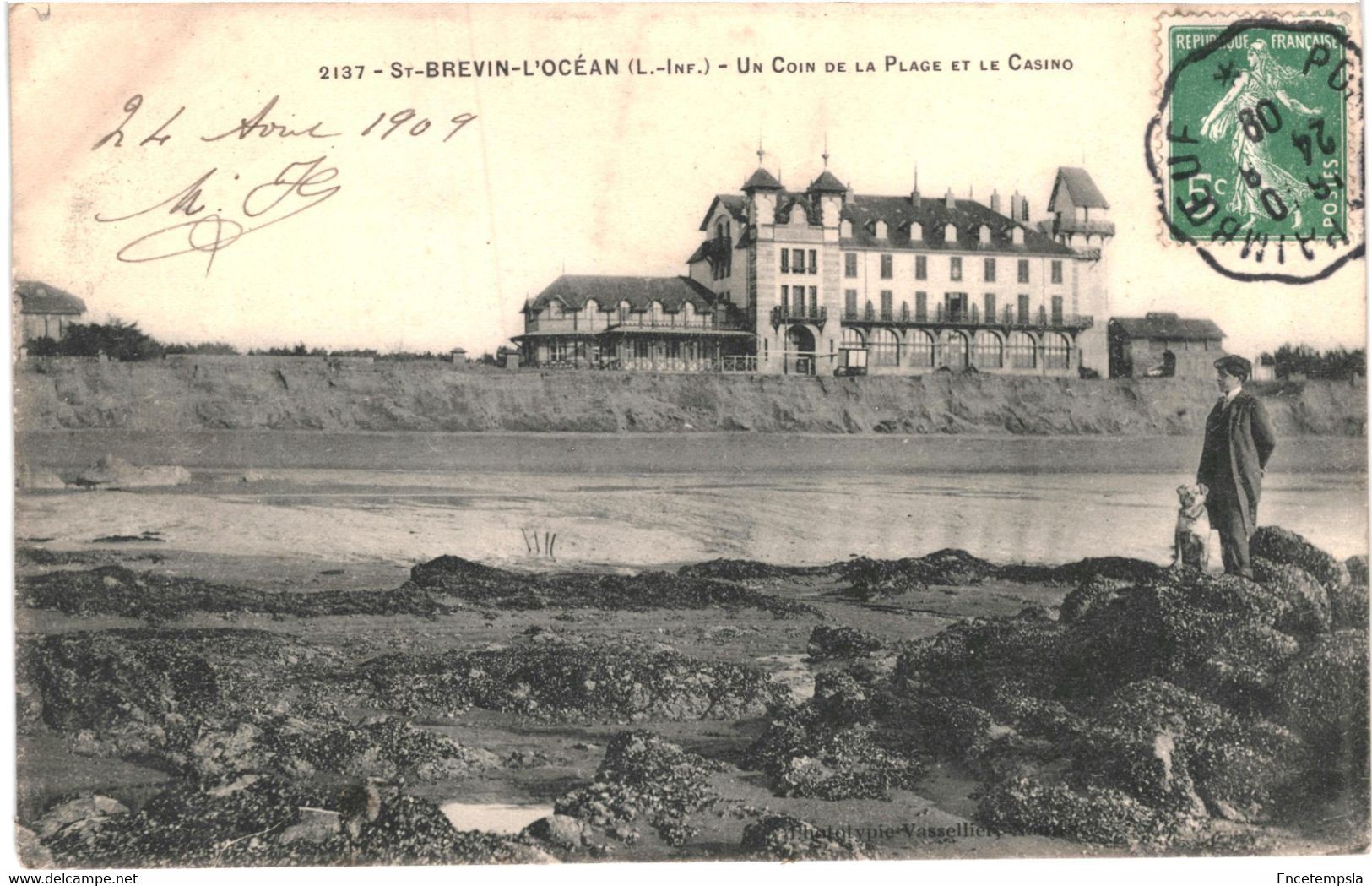 CPA-Carte Postale France  Saint-Brevin-l'Océan  Un coin de la Plage et le Casino 1909  VM55812