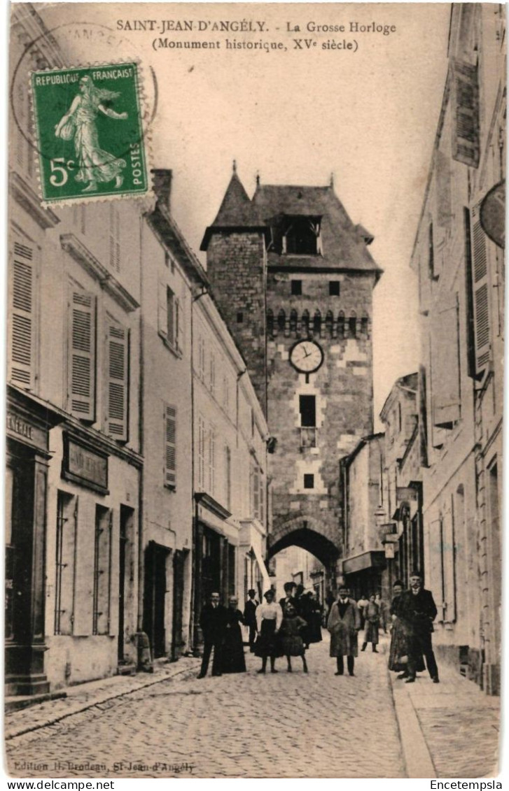 CPA  Carte Postale France  Saint-Jean-d'Angély  Grosse Horloge 1914 VM104859