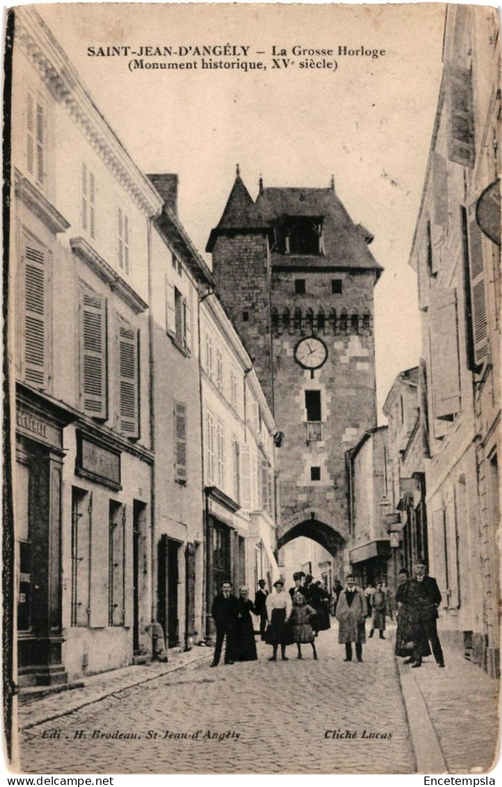CPA  Carte Postale France   Saint-Jean-d'Angely La Grosse Horloge 1914 VM106166