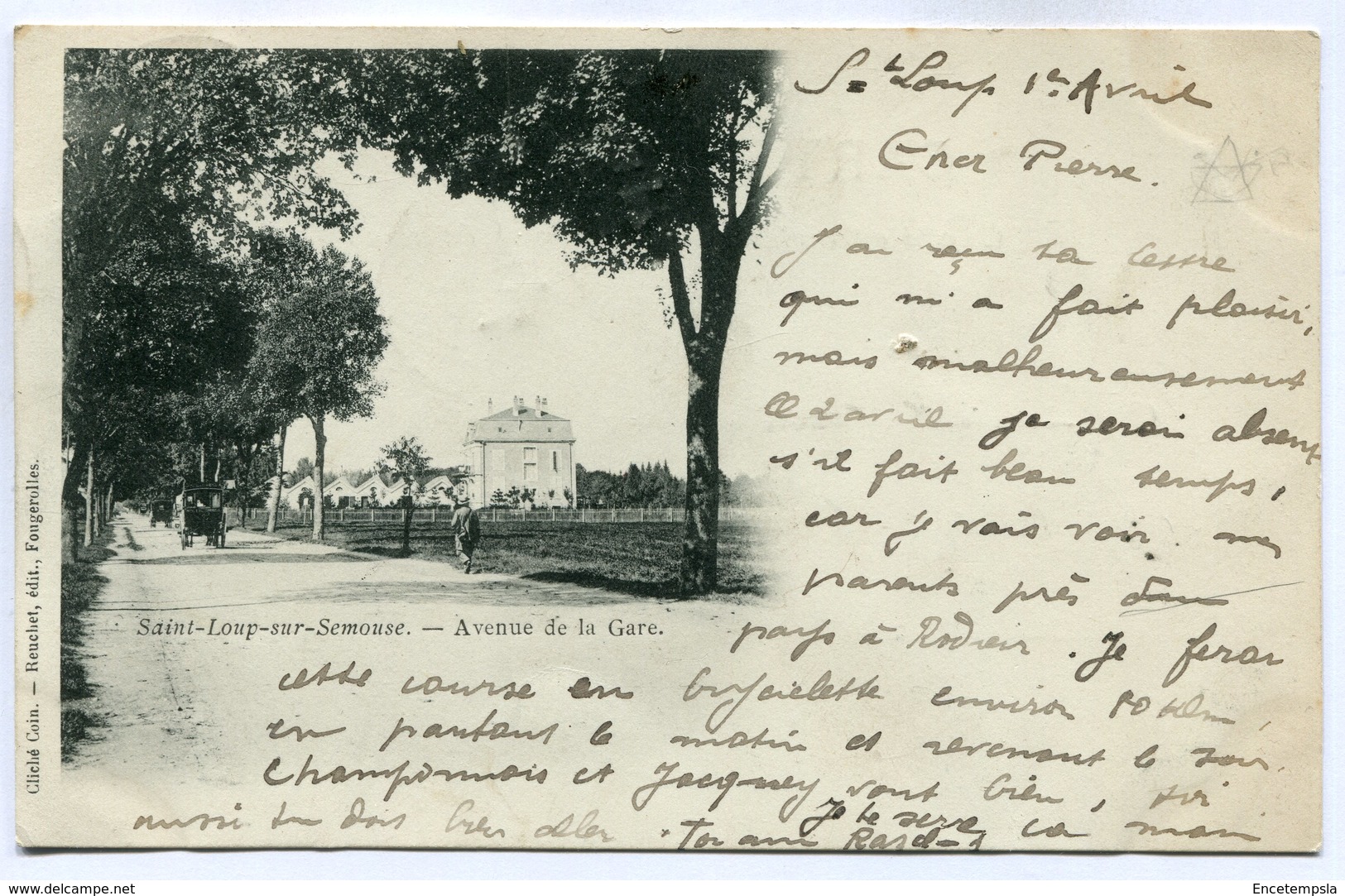 CPA - Carte Postale - France - Saint Loup sur Semouse - Avenue de la Gare  (SV6152)