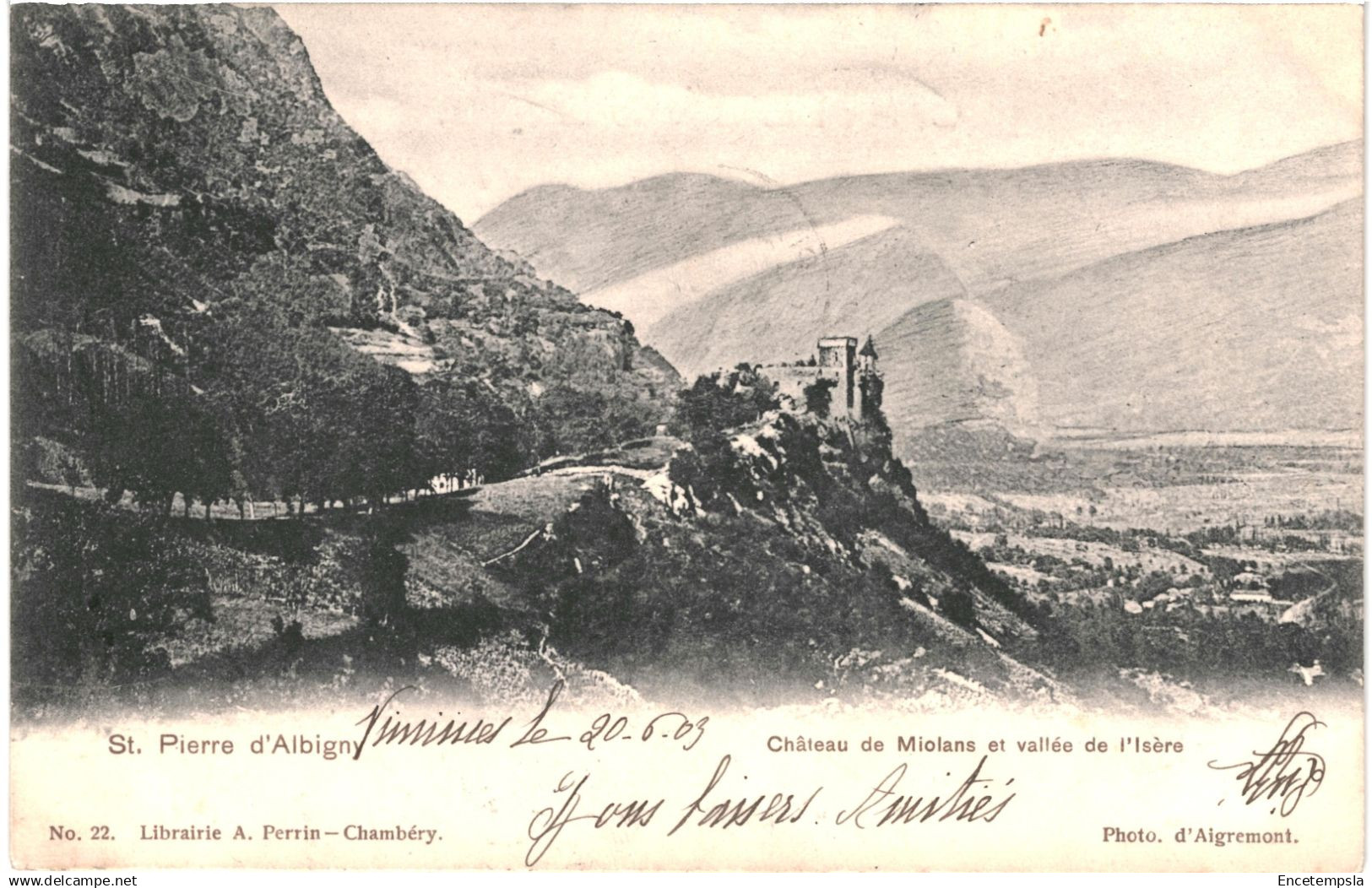 CPA Carte Postale  France Saint-Pierre-d'Albigny  Château de Miolans Vallée de l"Isère 1903 VM92445