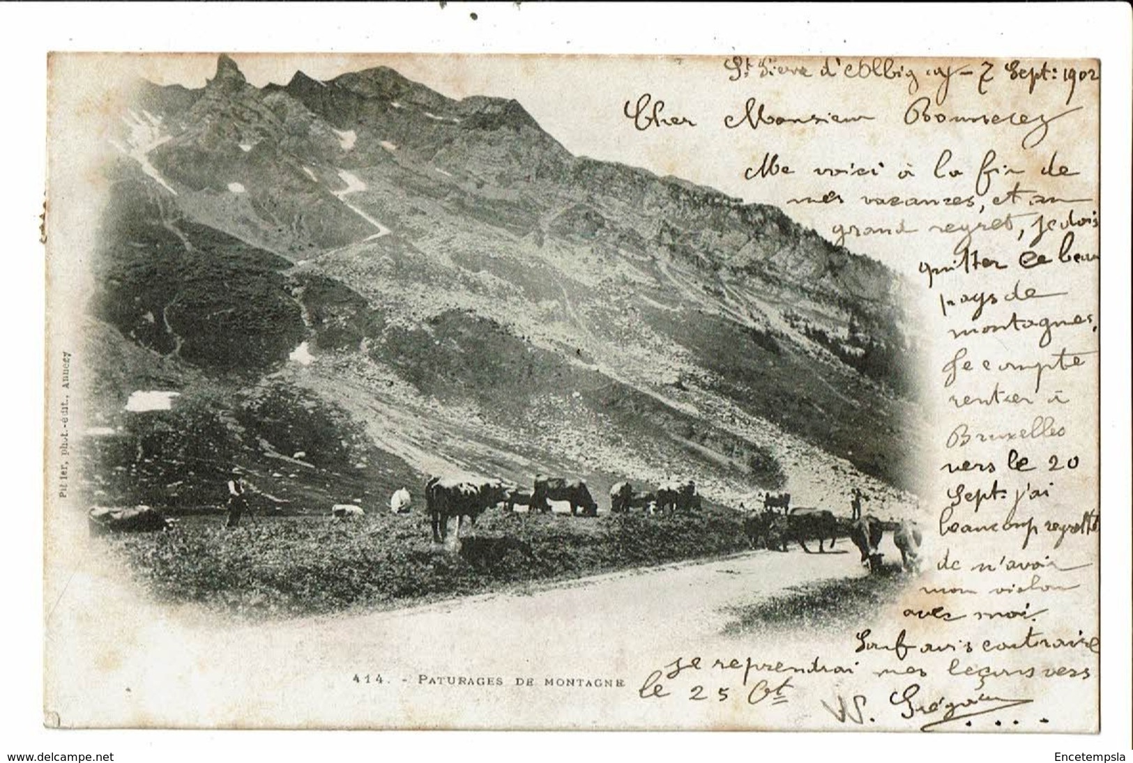 CPA-Carte Postale France- Saint-Pierre-d'Albigny-Paturage de Montagne -1902-VM18395