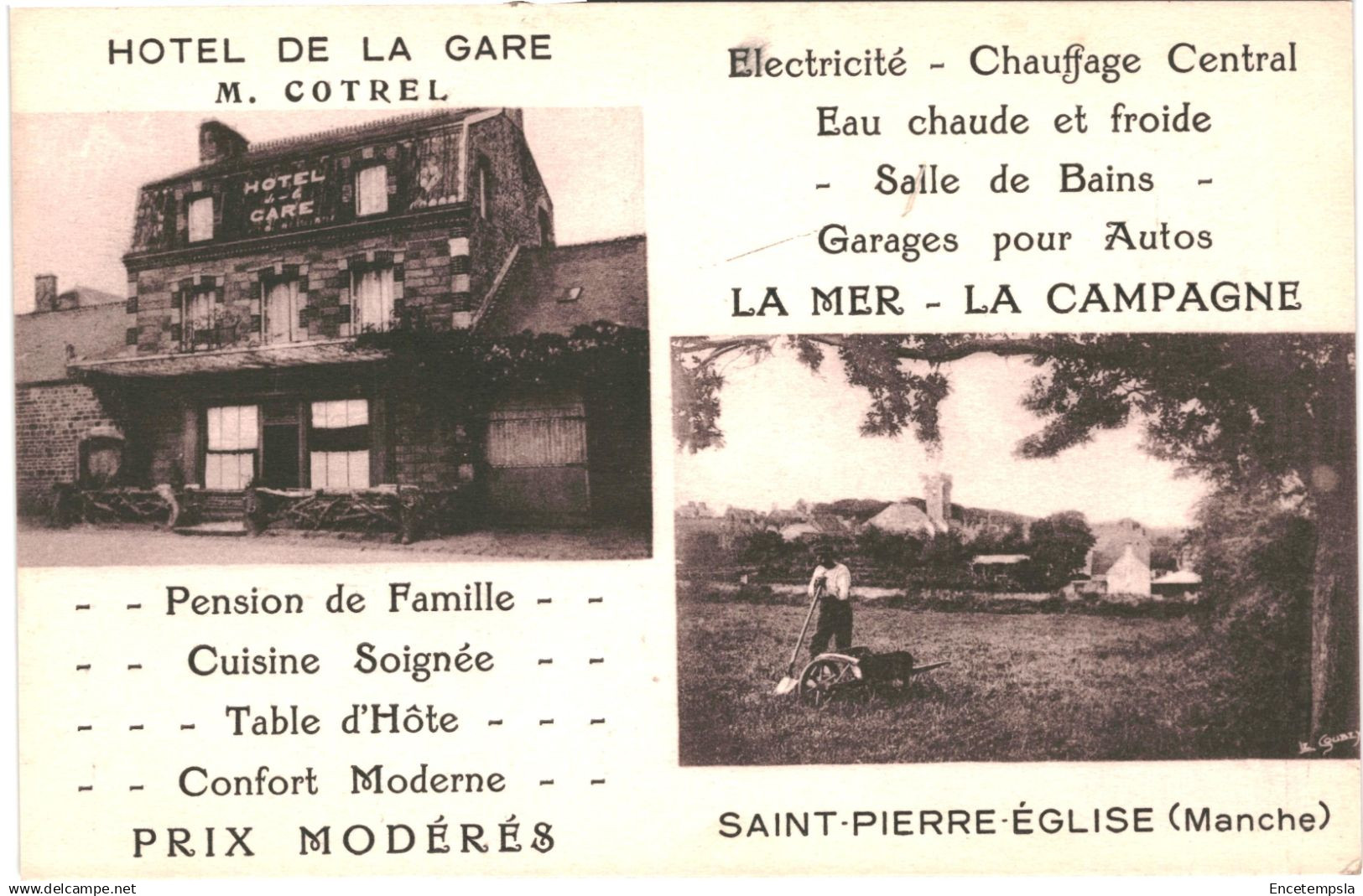 CPA  Carte Postale  France Saint-Pierre-Eglise  Hôtel de la Gare VM88843ok