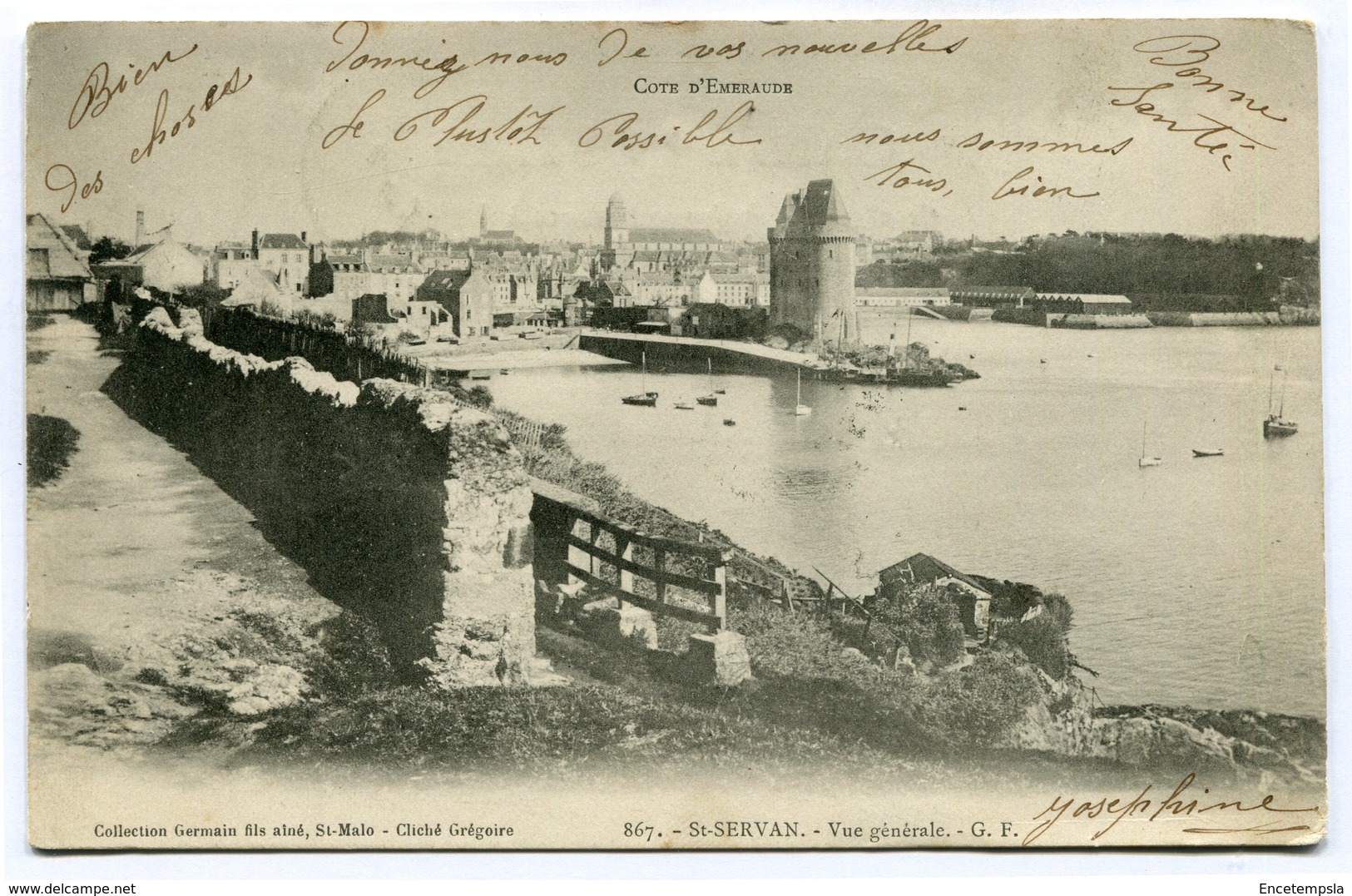 CPA - Carte Postale - France - Saint Servan - Vue Générale - 1902 ( CP4491 )