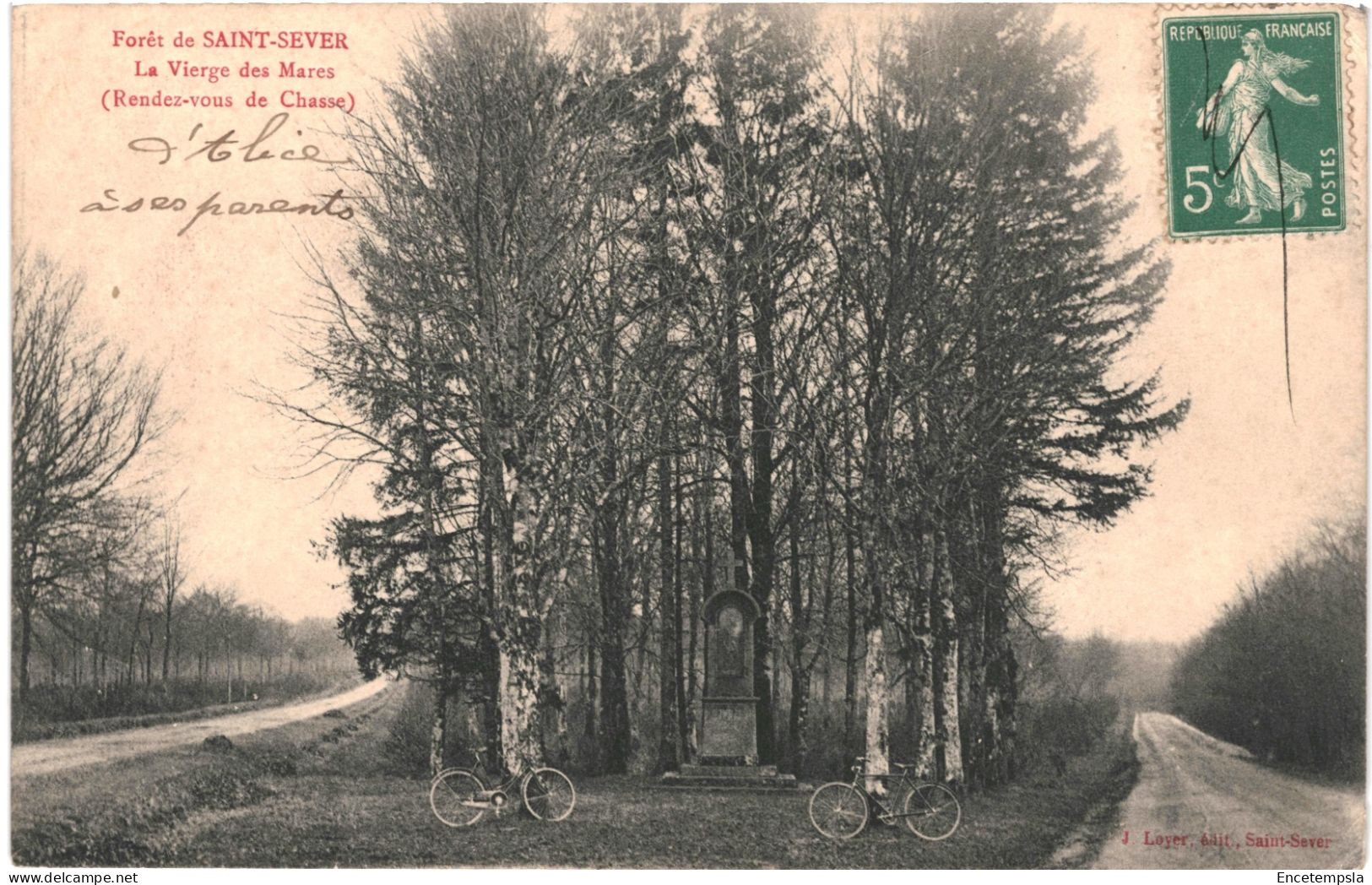 CPA Carte Postale France  Saint-Sever Forêt La Vierge des Mares 1914  VM78395