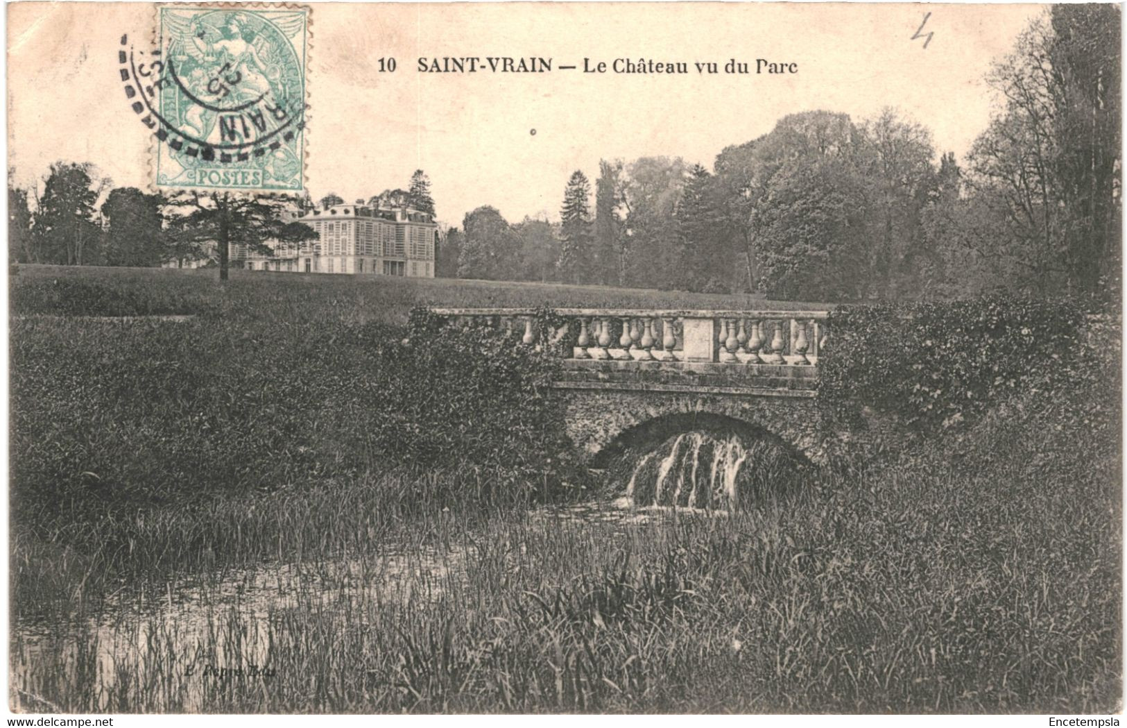 CPA -Carte postale France Saint-Vrain Château vu du Parc 1906  VM52552