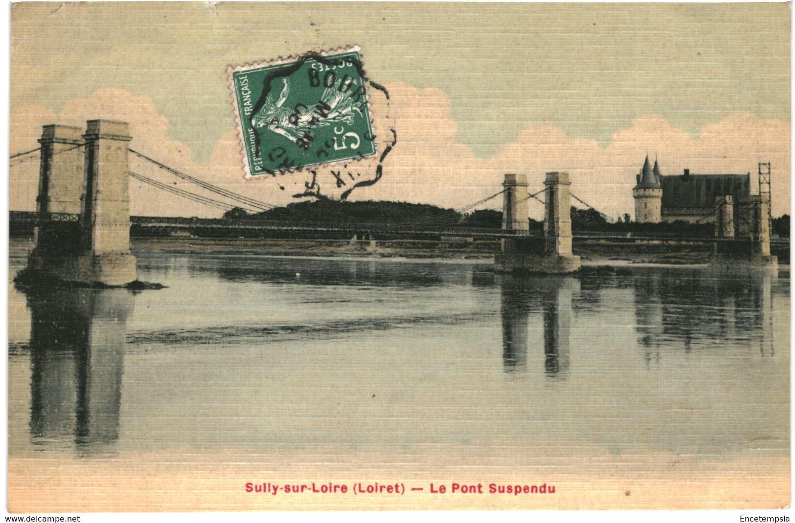 CPA carte postale France  Sully sur Loire  Pont suspendu 1908 VM60686