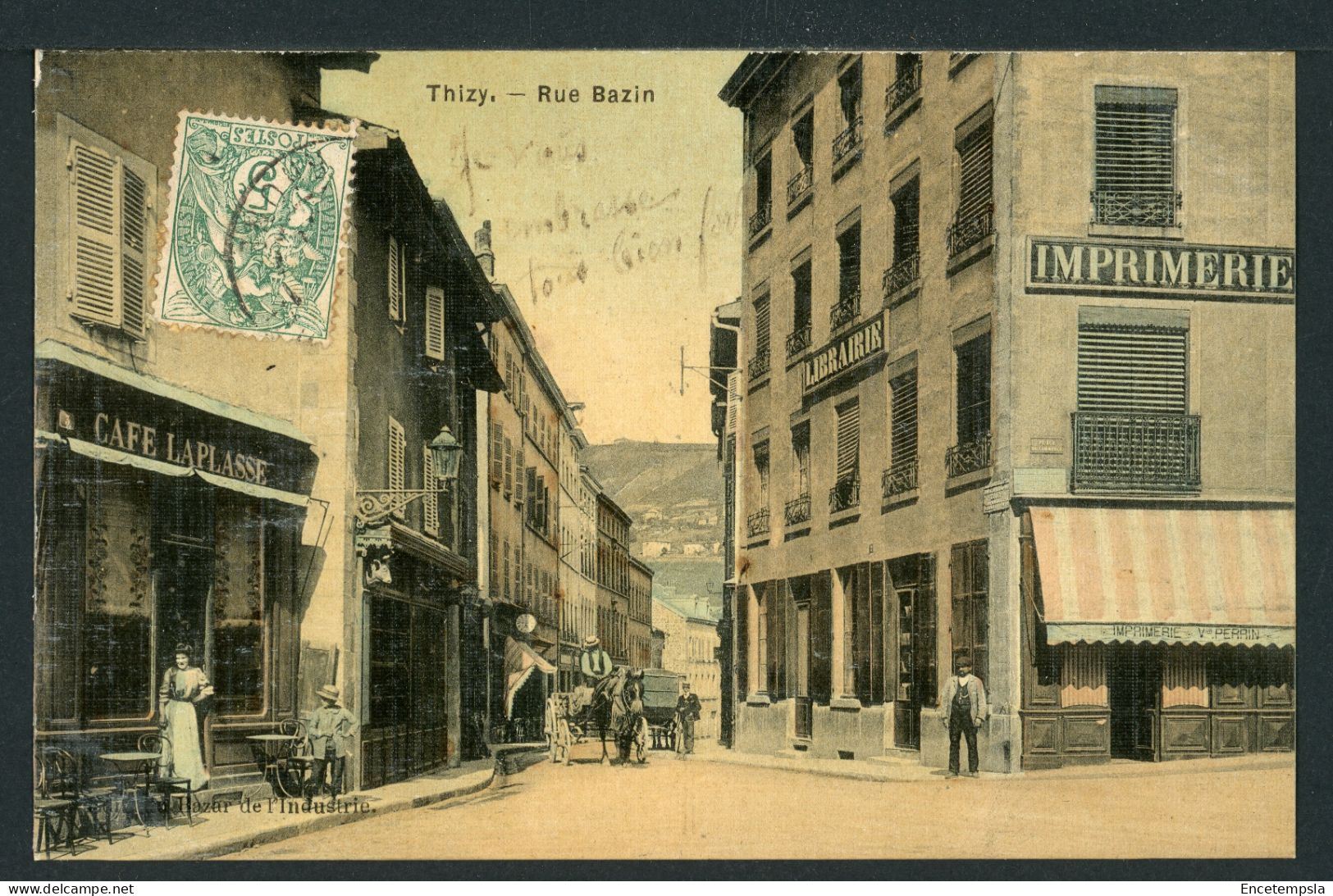 CPA - Carte Postale - France - Thizy - Rue Bazin (CP24508)