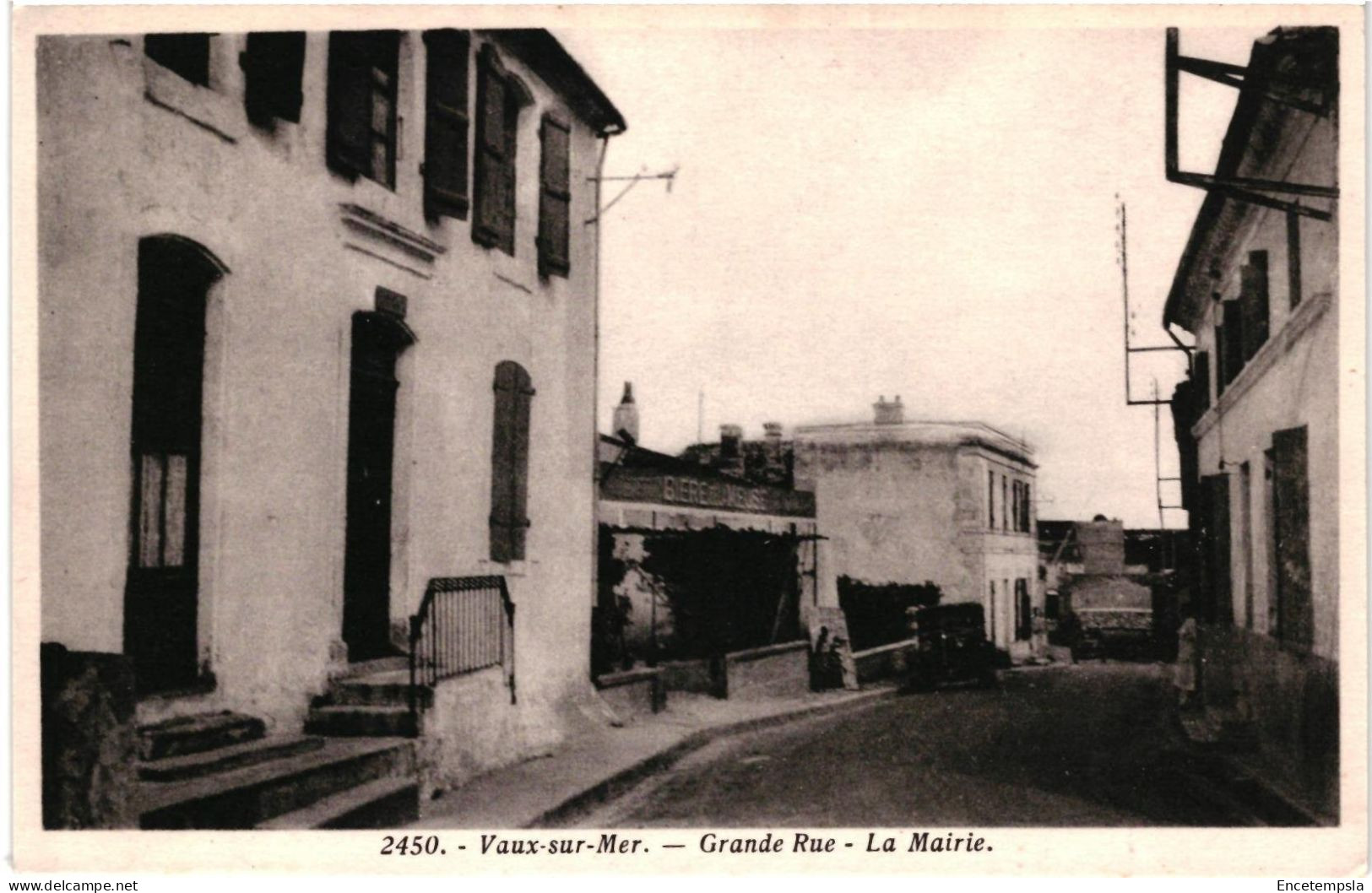 CPA   Carte Postale France Vaux sur Mer Grande Rue  la Mairie  1922 VM107255
