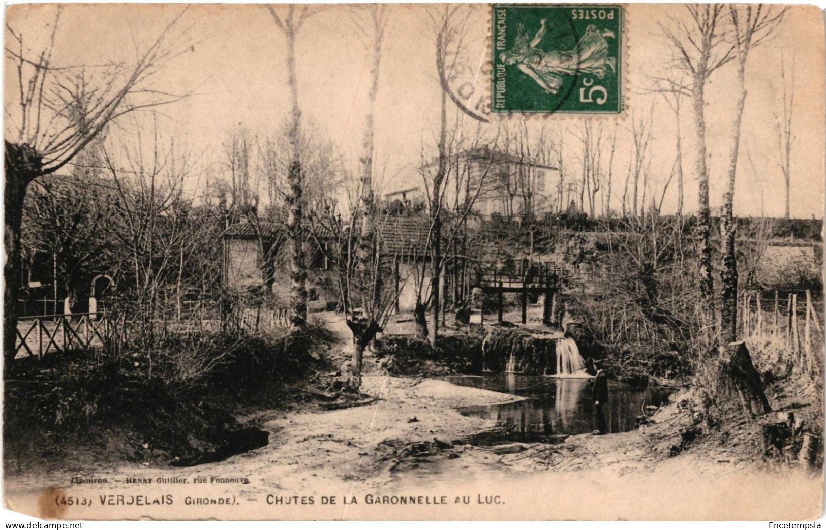 CPA  Carte Postale France  Verdelais Chute de la Garonnelle au Luc    VM105372