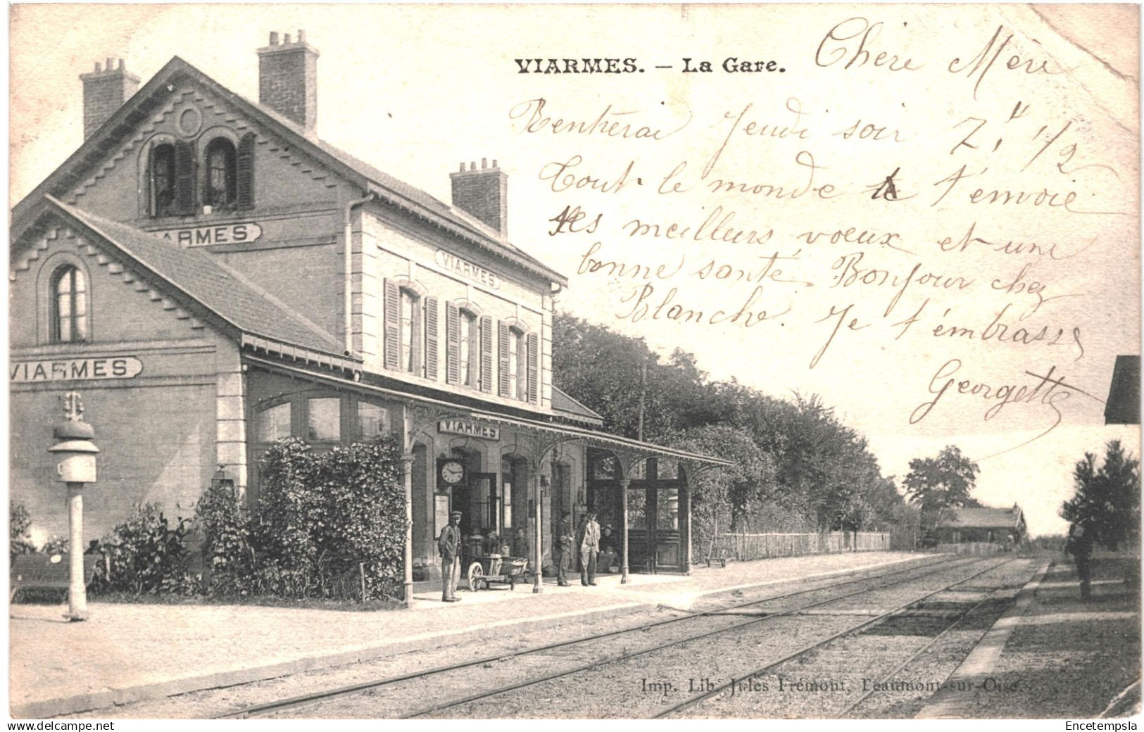 CPA Carte Postale France  Viarmes  La Gare 1905VM93178 ok