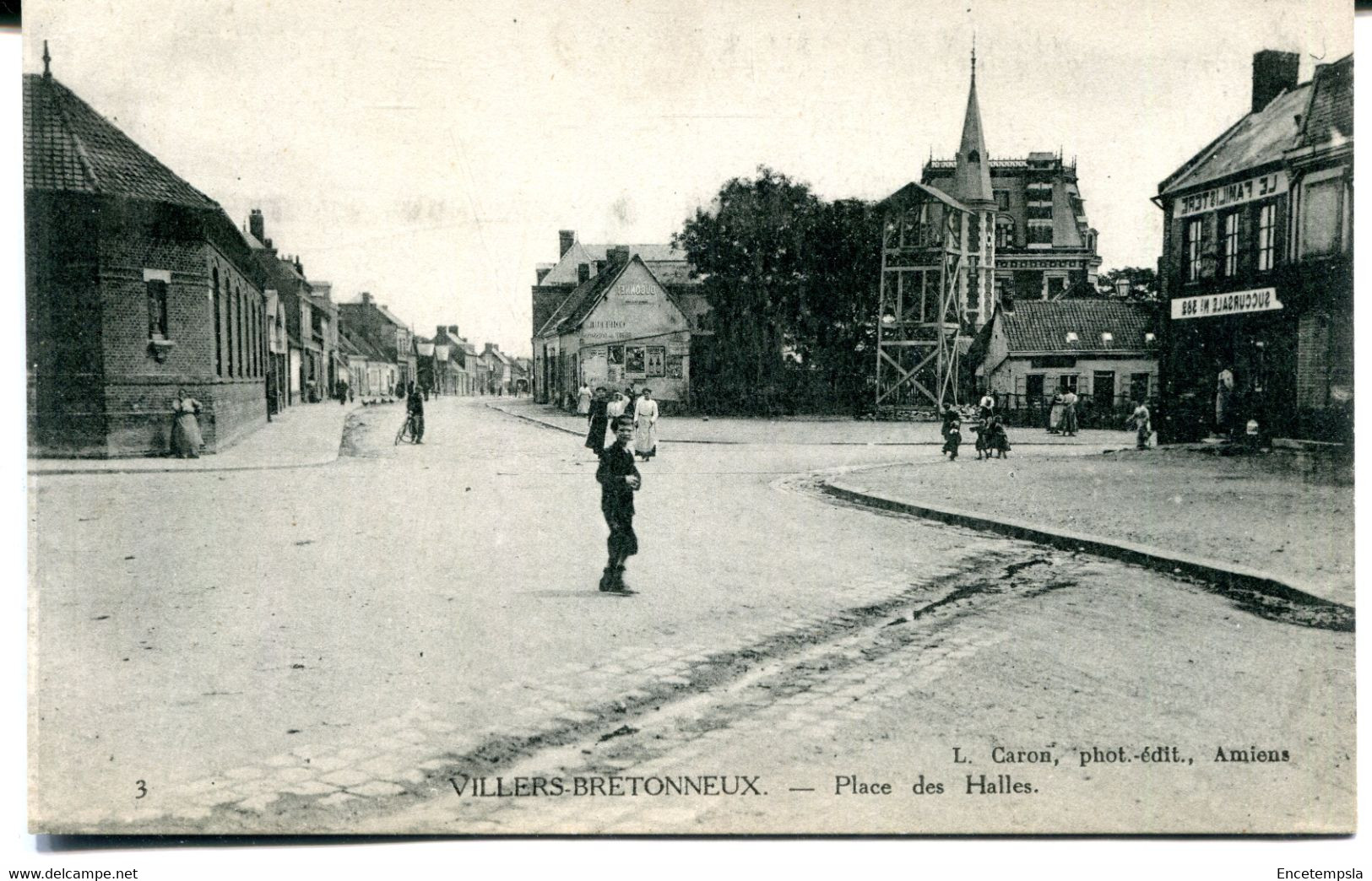 CPA - Carte Postale - France - Villers Bretonneux - Place des Halles - 1916 ( MO18005)