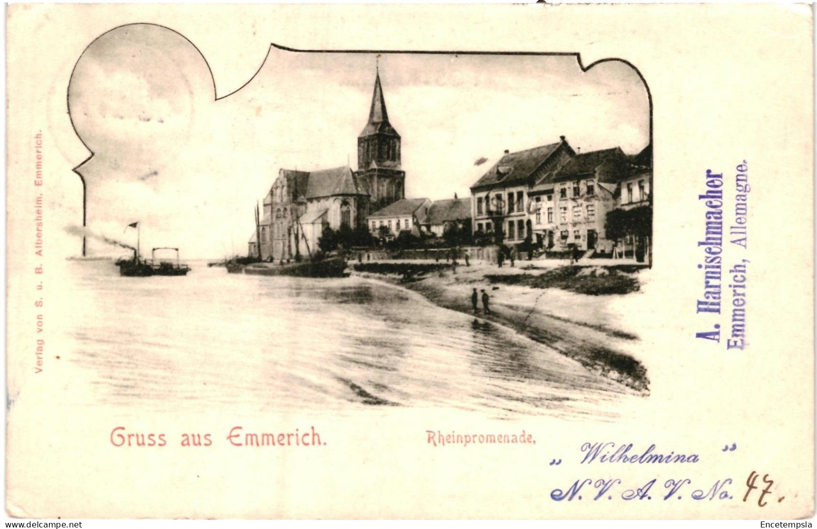 CPA  Carte Postale Germany  Emmerich am Rhein Gruss aus Emmerich Rheinpromenade 1902  VM98222
