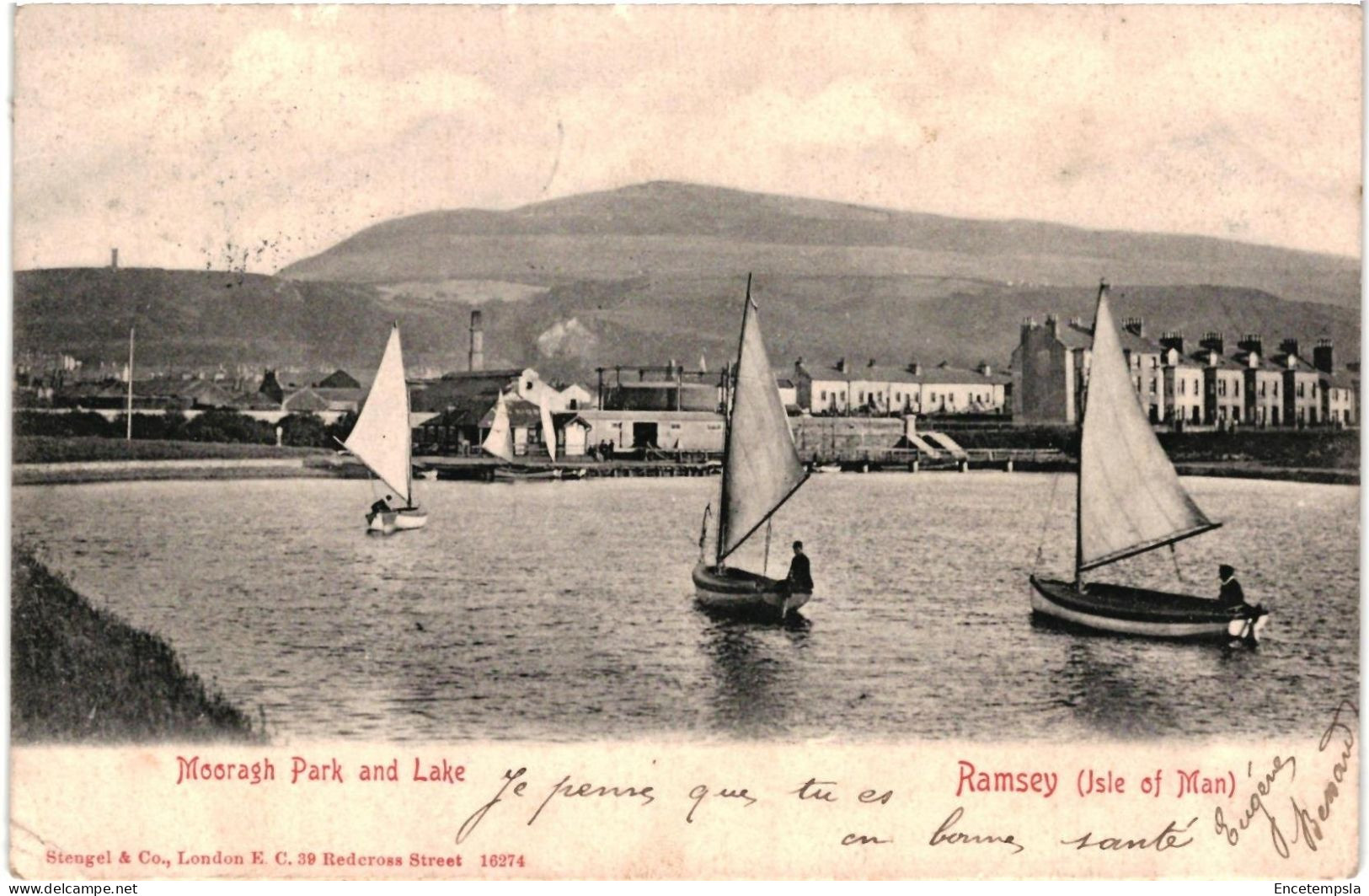 CPA   Carte Postale Royaume-Uni  Ile de Man  Ramsey Mooragh and Lake 1903VM107046