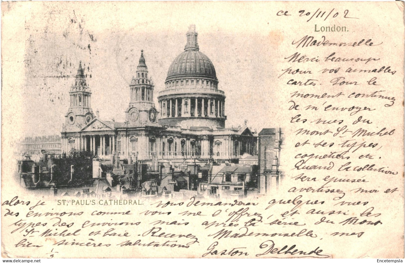 CPA Carte Postale Royaume Uni London St. Paul's Cathedral 1902 VM78147