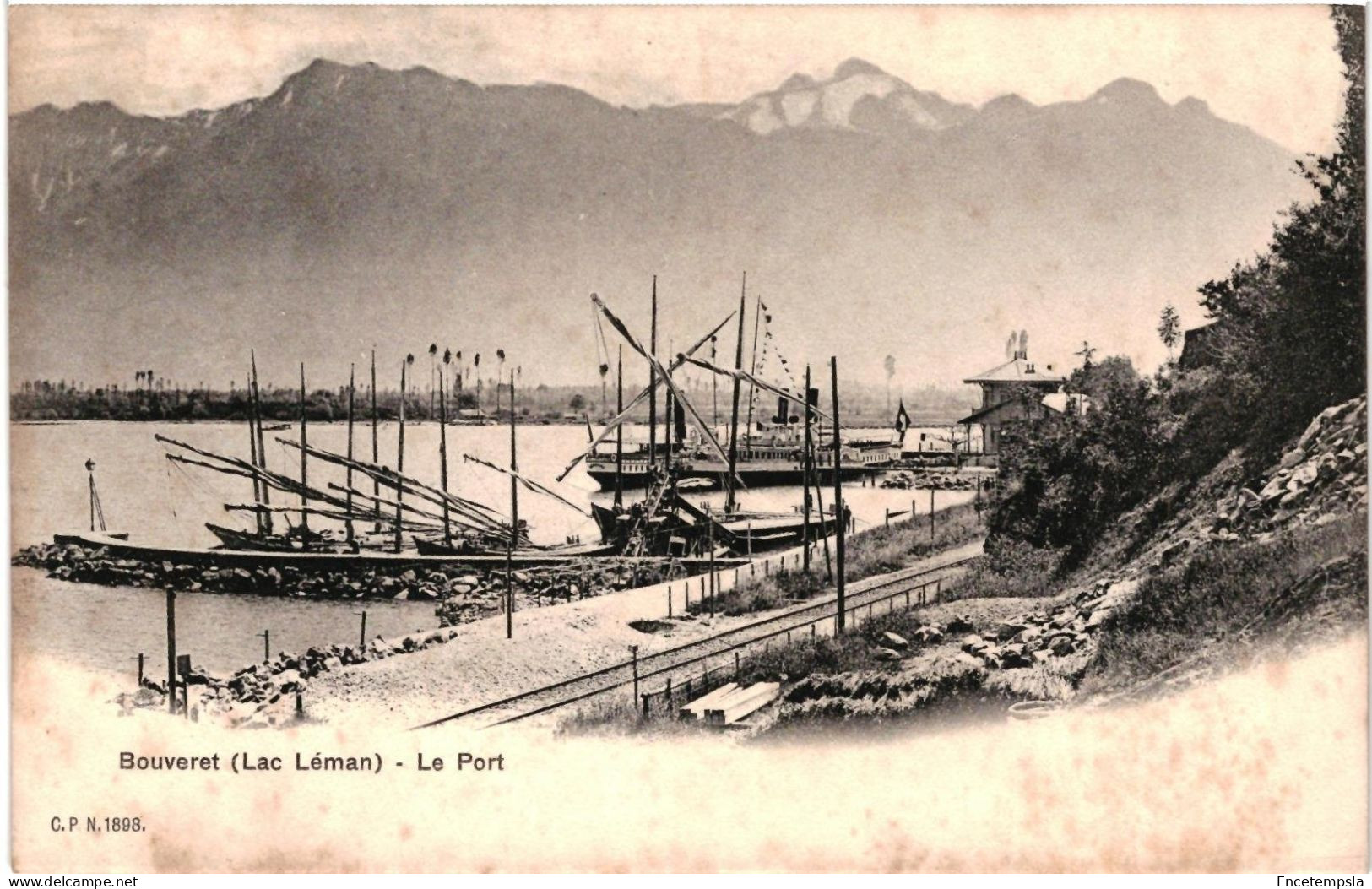 CPA Carte Postale Suisse Bouveret Le Port début 1900 VM100848ok
