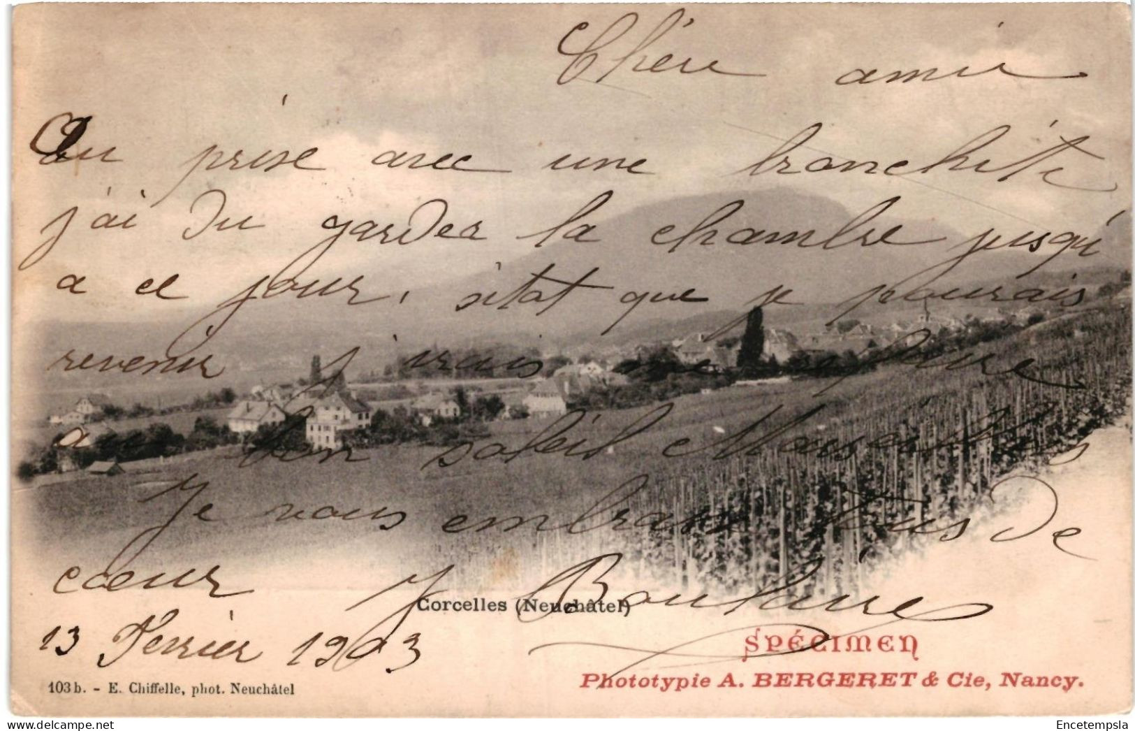 CPA  Carte Postale Suisse Corcelles  début 1900 VM98416ok
