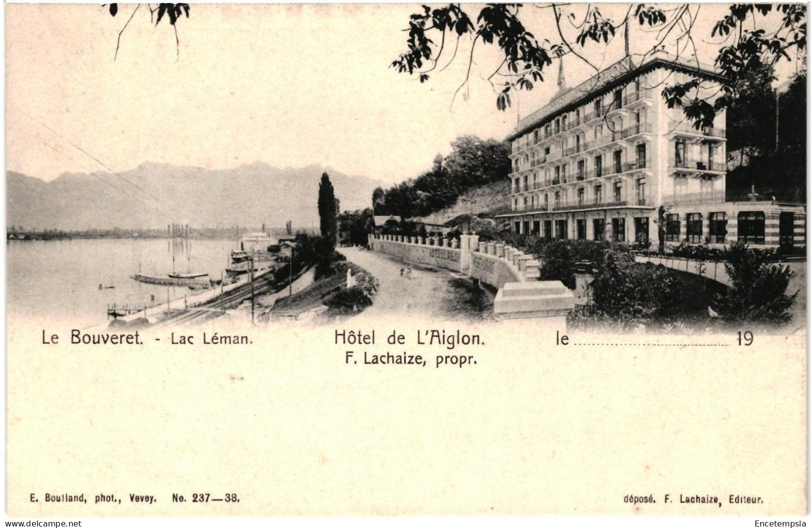CPA  Carte postale Suisse Le Bouveret  Lac Léman Hôtel l'Aiglon   VM96428ok