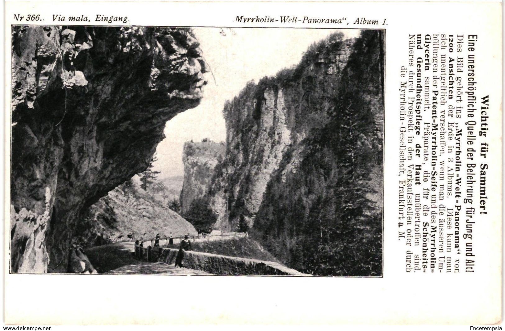 CPA  Carte Postale Suisse  Zillis-Reischen  Via Mala Eingang  début 1900  VM100986ok