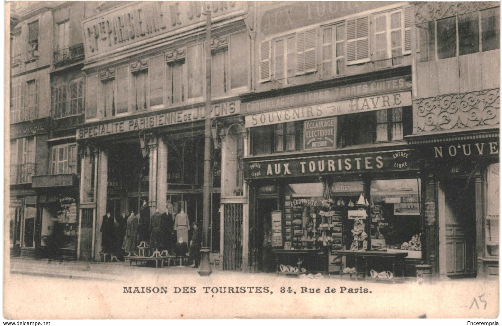 CPA carte publicitaire  France  Le Havre Souvenir du Havre  Maison des Touristes rue de Paris  VM61865ok