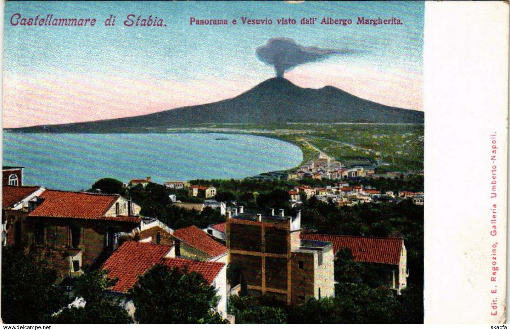 CPA Castellammare di Stabia Panorama e VESUVIO ITALY (525999)