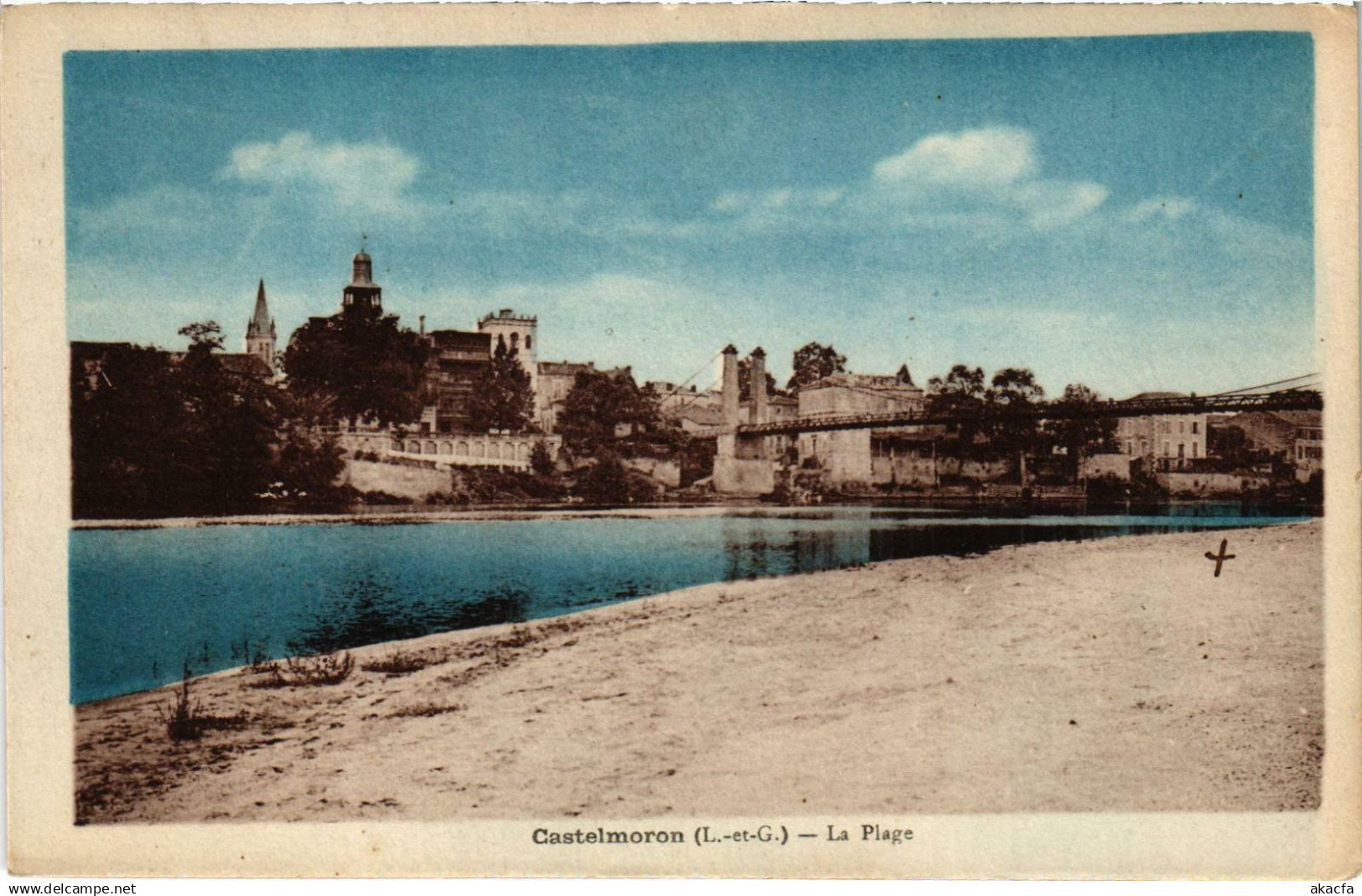 CPA CASTELMORON La Plage (89867)