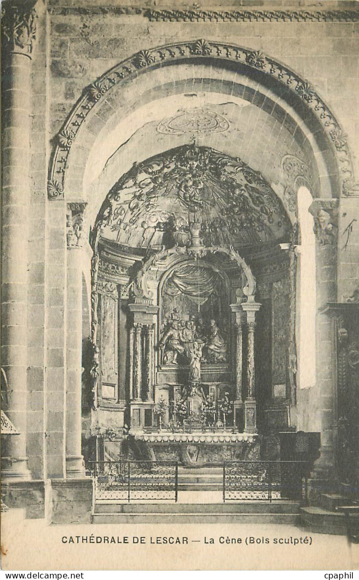 CPA Cathedrale de Lescar La Cene (Bois Sculpte)