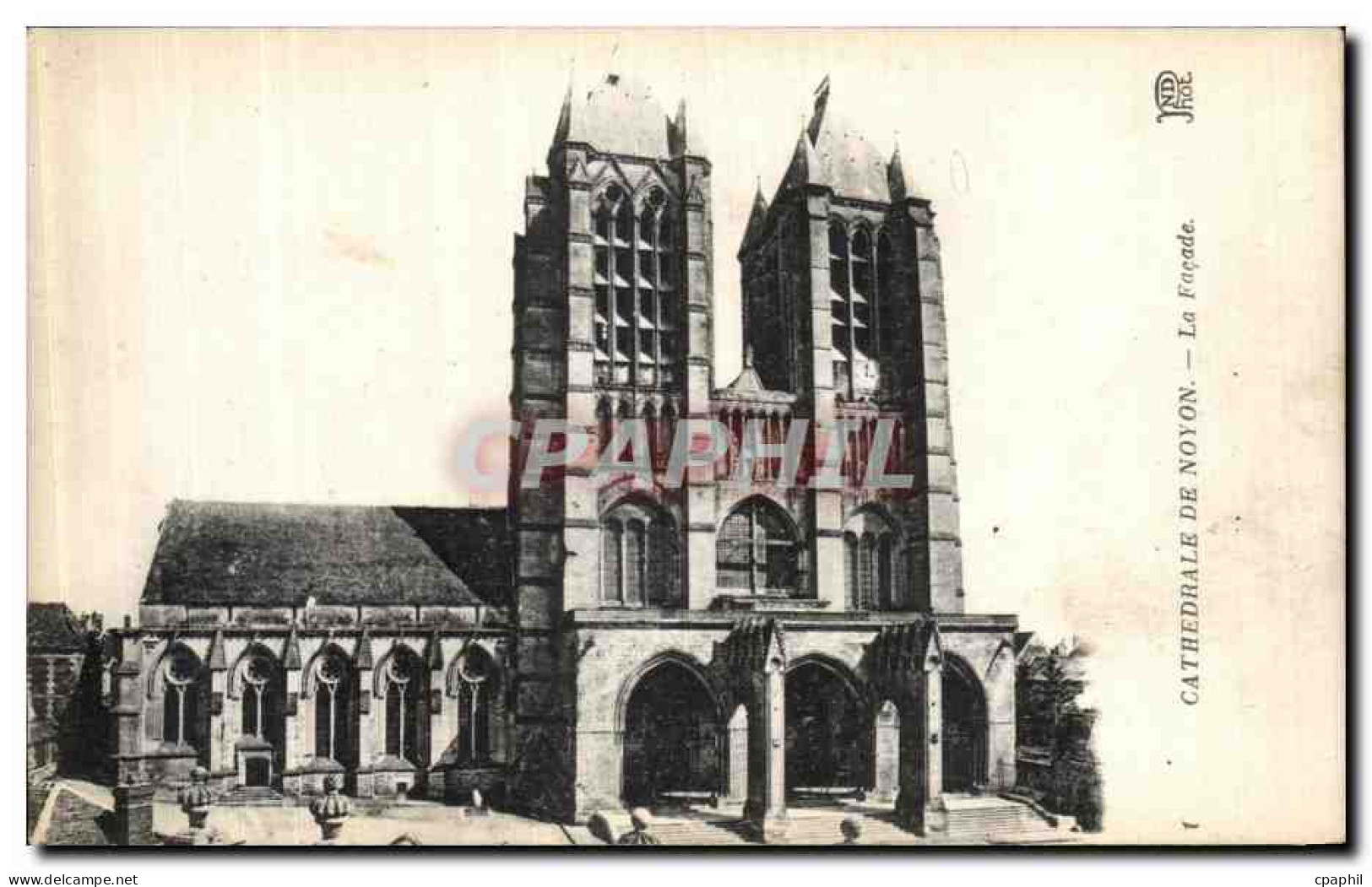 CPA Cathedrale De Noyon La Facade