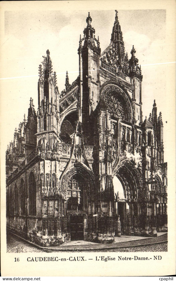 CPA Caudebec en Caux L Eglise Notre Dame