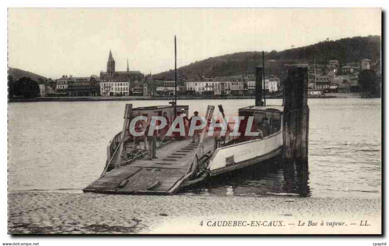 CPA Caudebec en Caux Le bac a vapeur