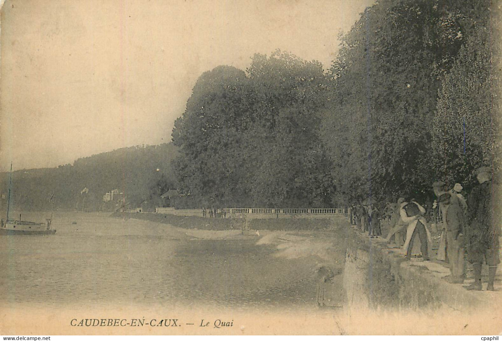 CPA Caudebec-en-Caux Le Quai