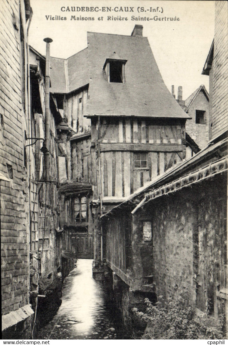 CPA CAUDEBEC En Caux Vieilles Maisons Sur La Riviere Sainte Gertrude