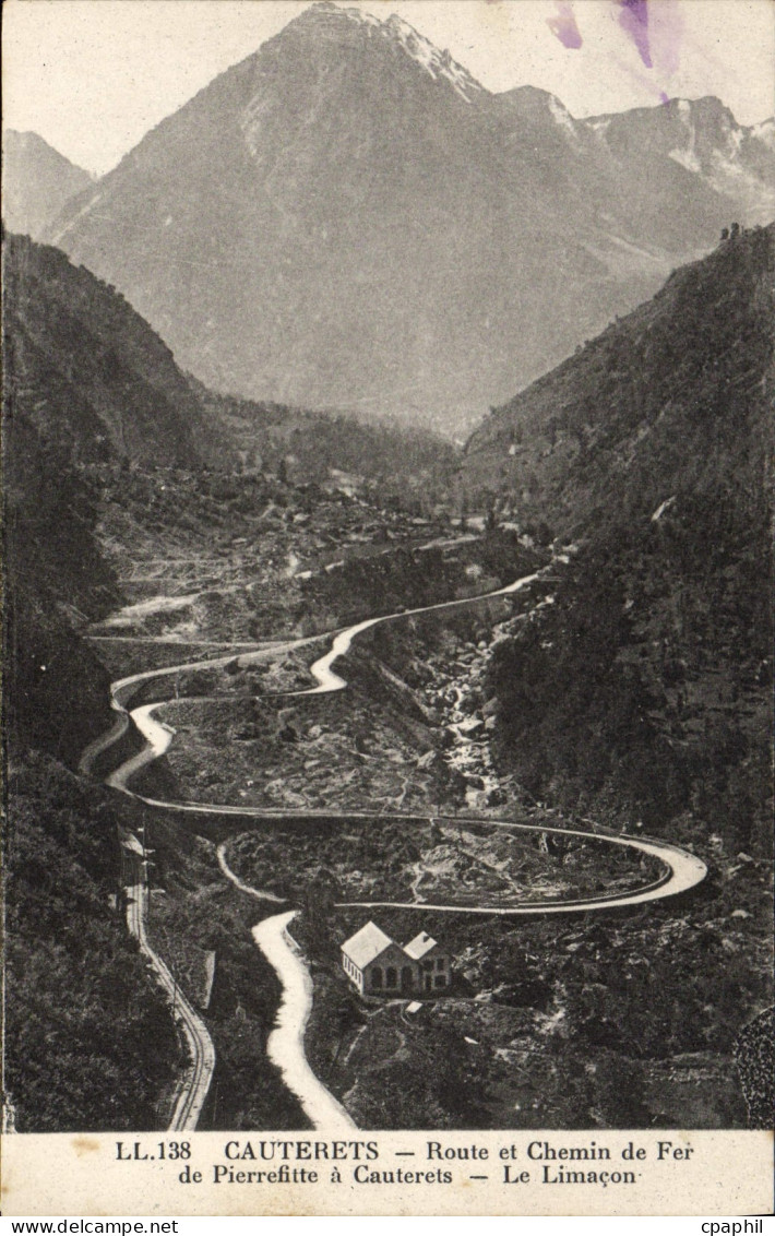 CPA Cauterets Route Et Chemin De Fer de Pierrefitte a Cauterets Le Limacon