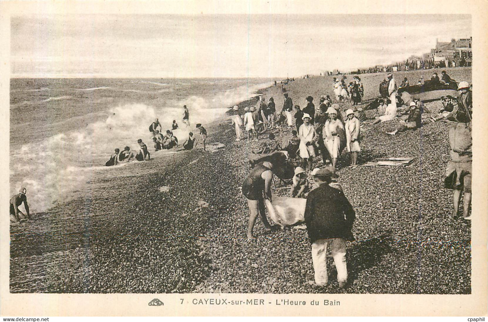 CPA Cayeux sur Mer L'Heure du Bain