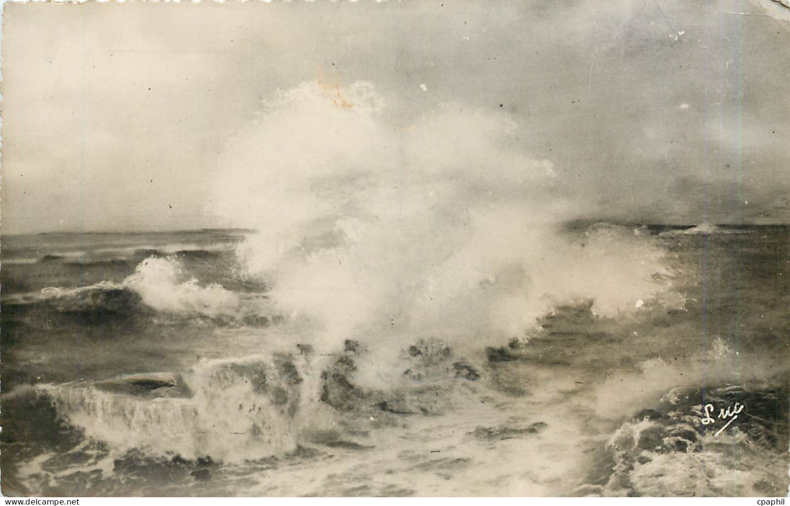 CPA Cayeux sur Mer Somme Gros Temps