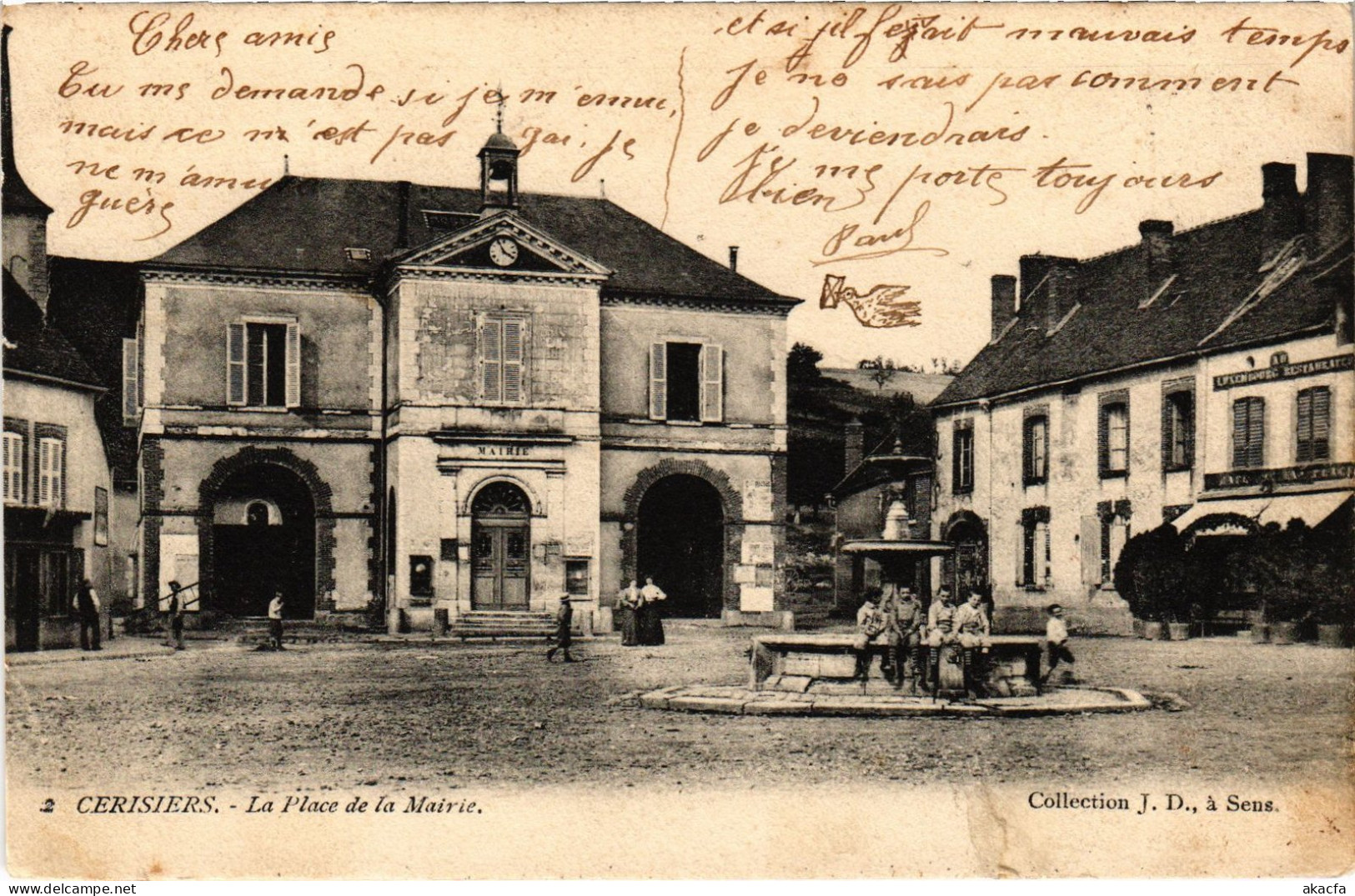 CPA Cerisiers Place de la Mairie (1478864)