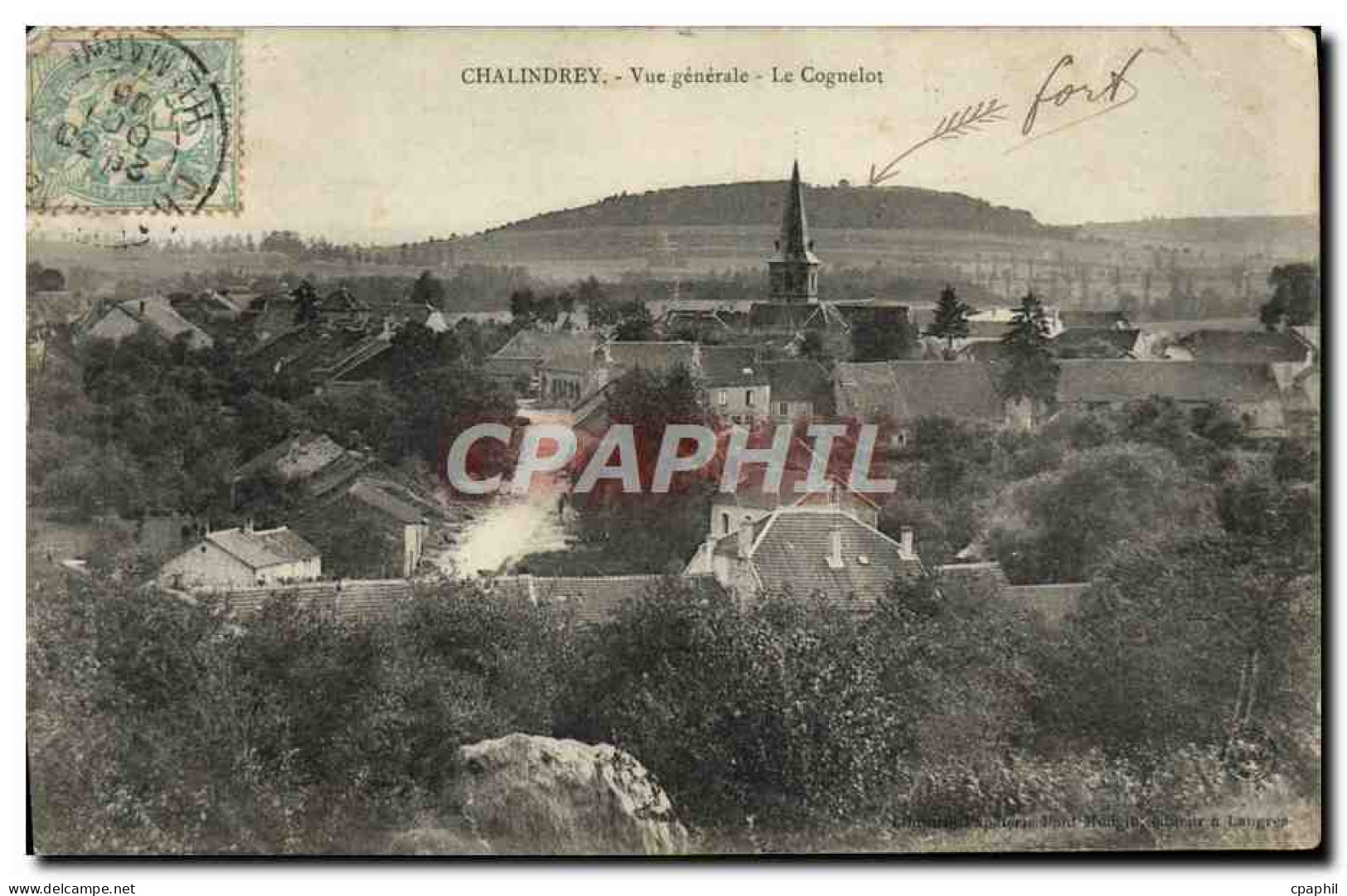 CPA Chalindrey Vue Generale Le Cognelot
