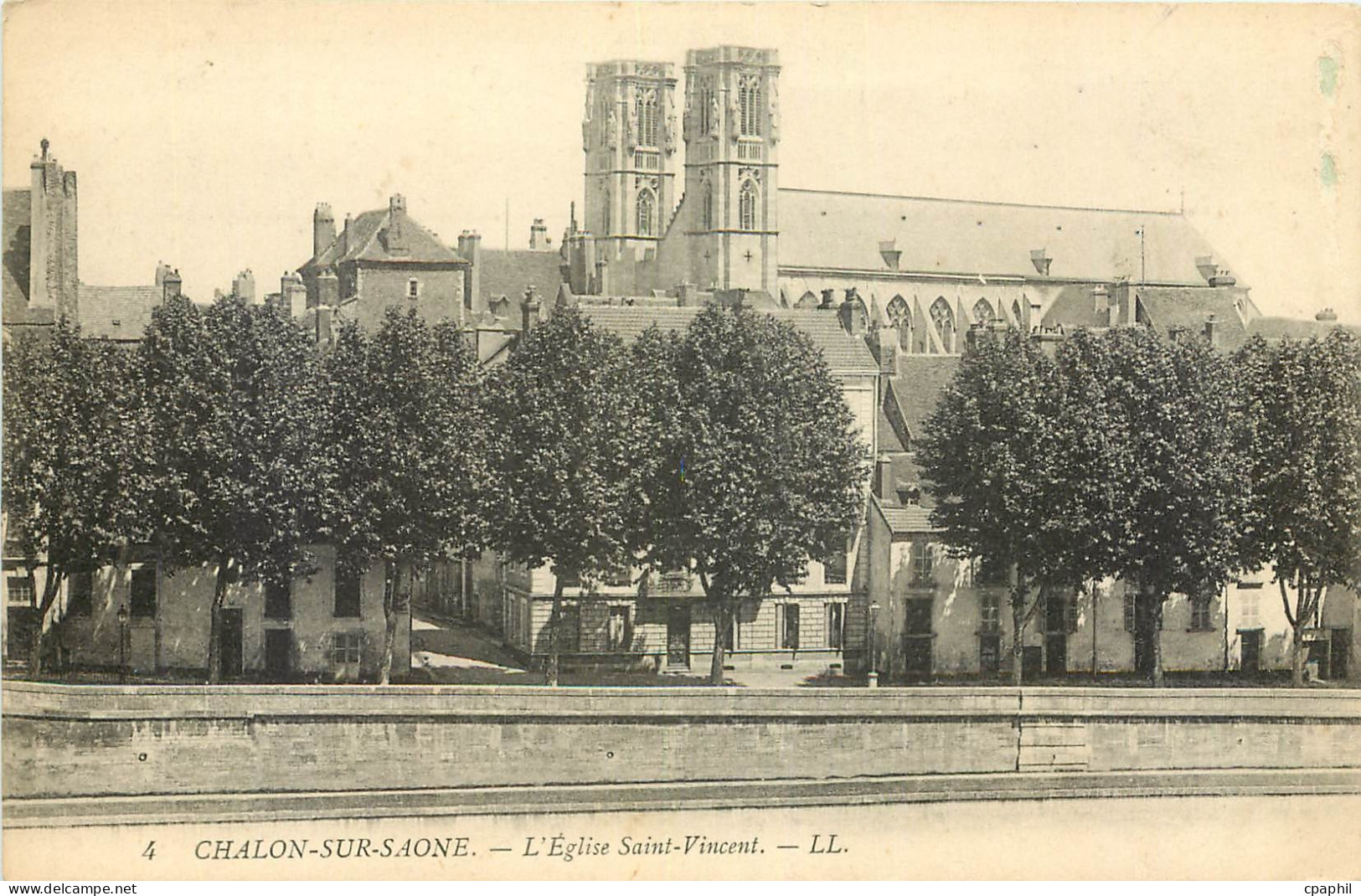 CPA Chalon sur saone L'Eglise Saint Vincent